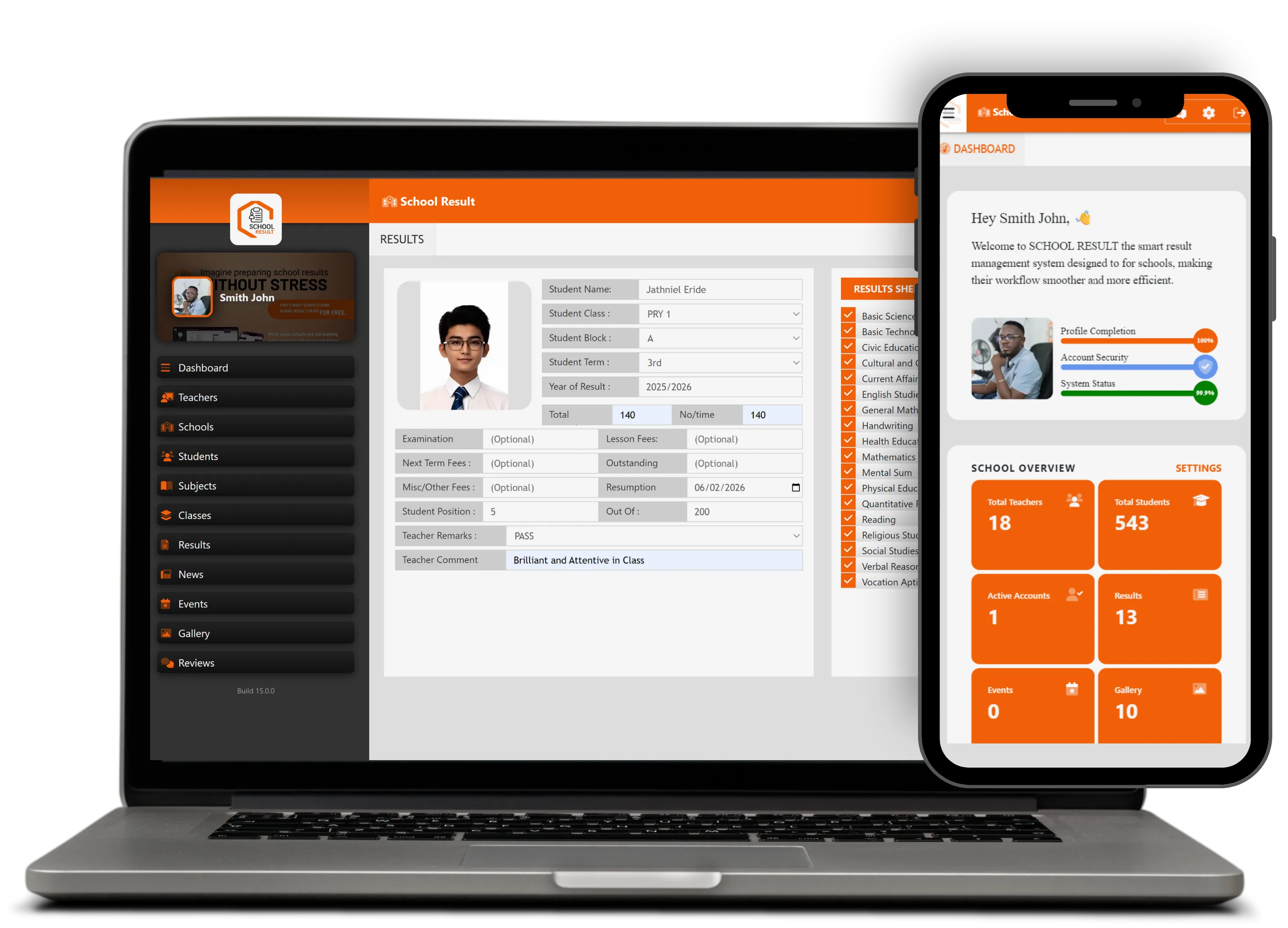 School Result Dashboard