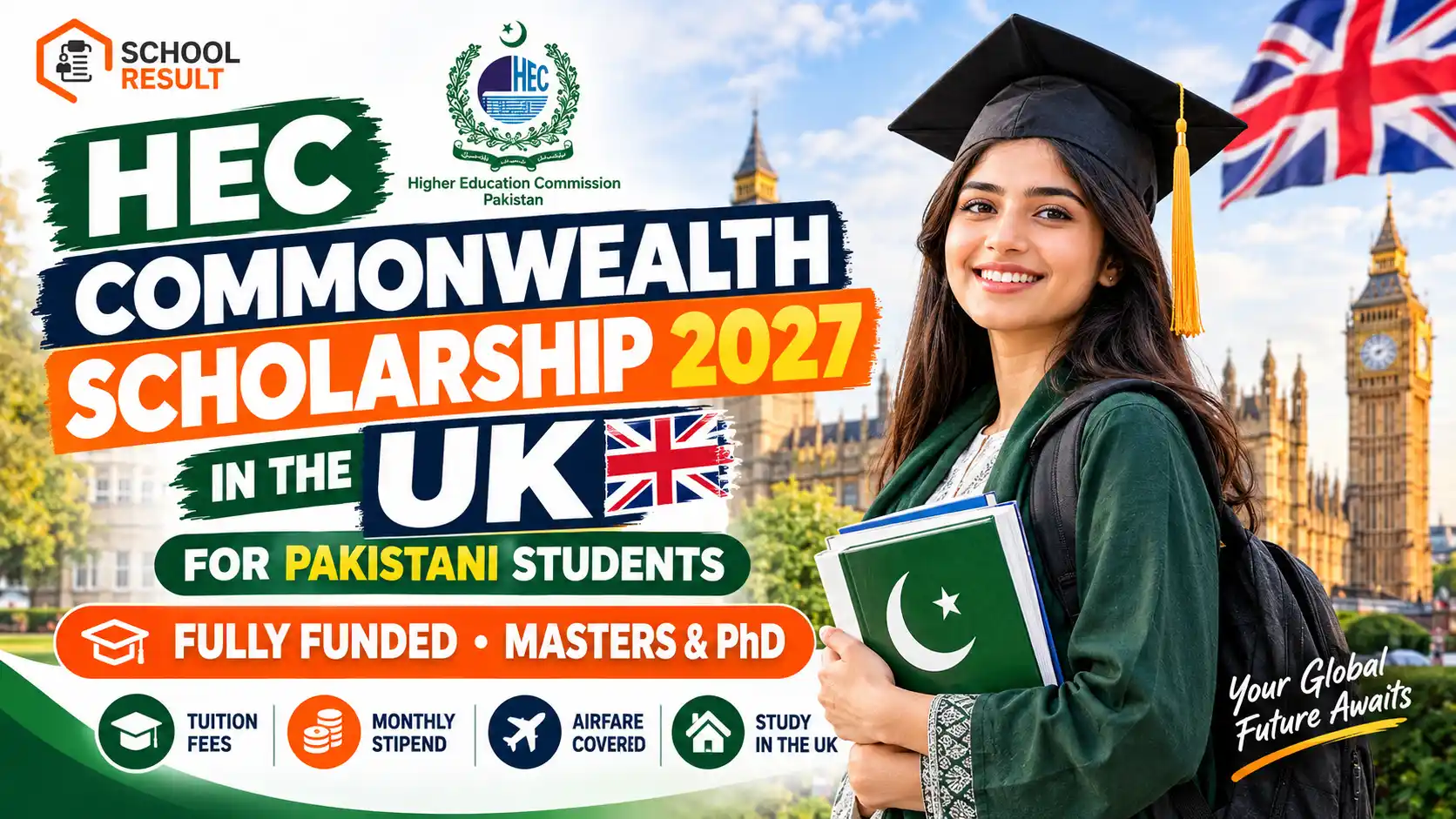 HEC Commonwealth Scholarship 2027 in the UK for Pakistani Students – Fully Funded Masters & PhD