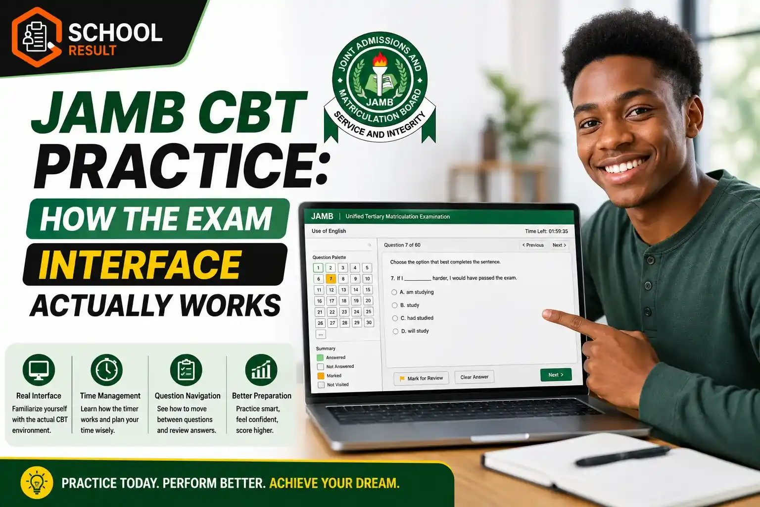 JAMB CBT Practice: How the Exam Interface Actually Works