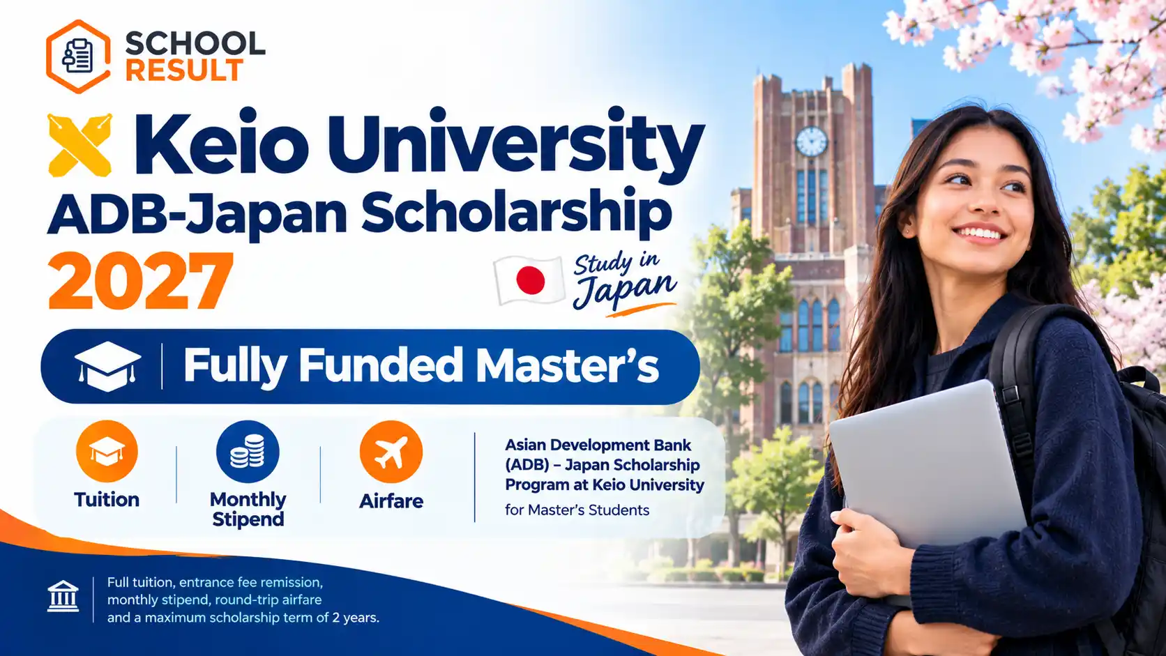 Keio University ADB-Japan Scholarship 2027 (Fully Funded Master\'s)