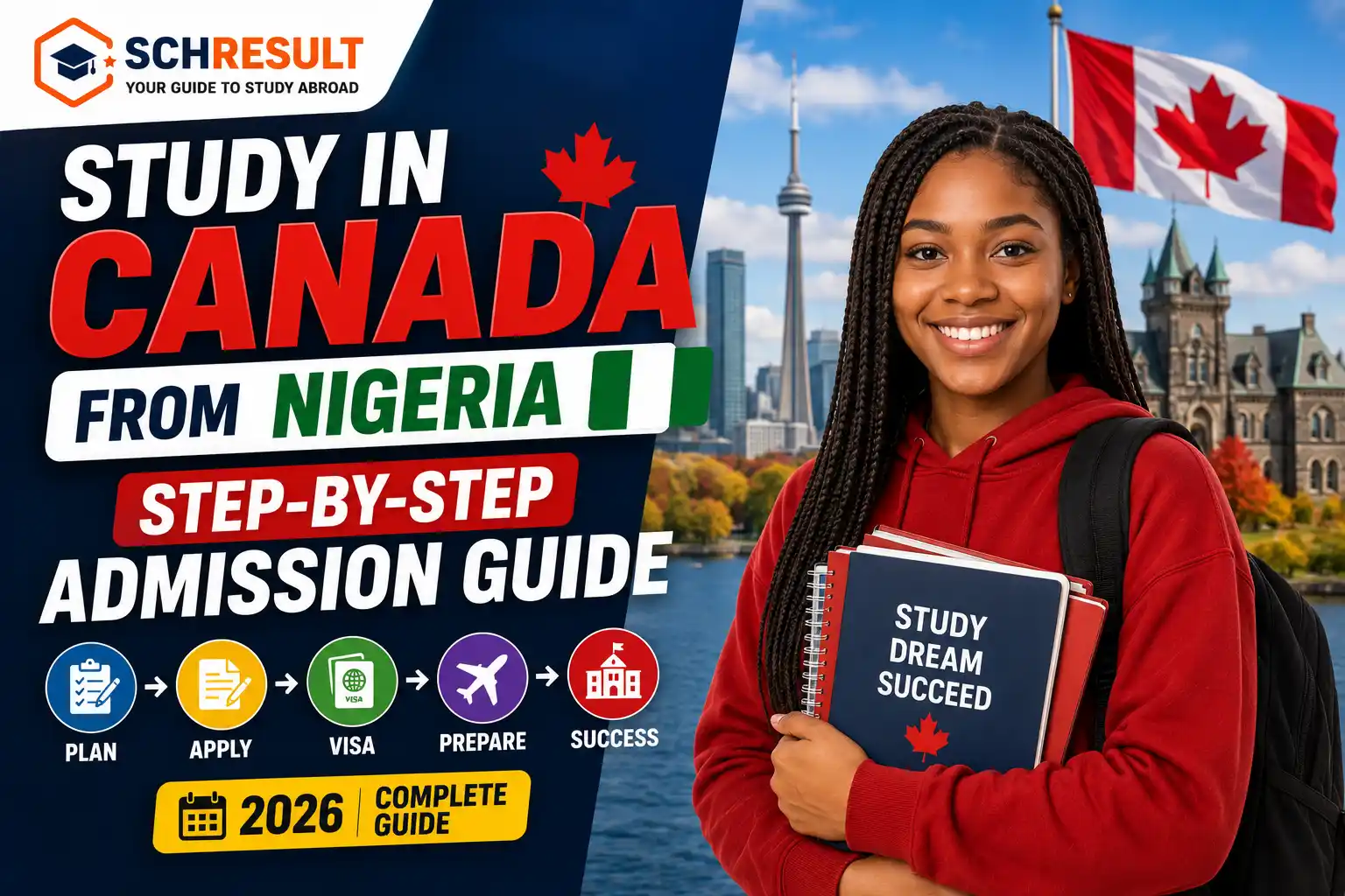 Study in Canada from Nigeria: Step-by-Step Admission Guide (2026 Complete Guide)