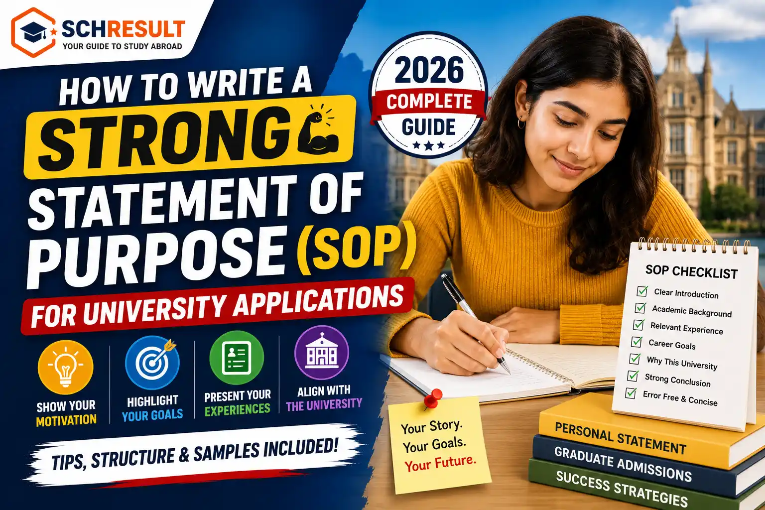 How to Write a Strong Statement of Purpose (SOP) for University Applications (2026 Complete Guide)